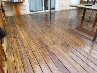 Power wash deck after picture