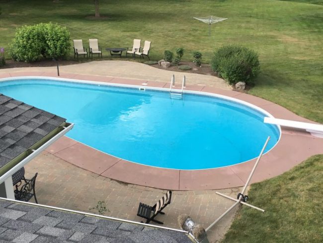 Pressure wash patio after picture