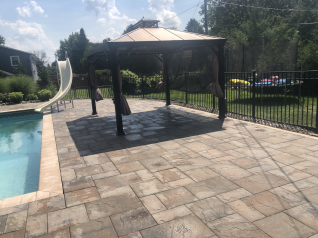 Power Washing Stone Patio